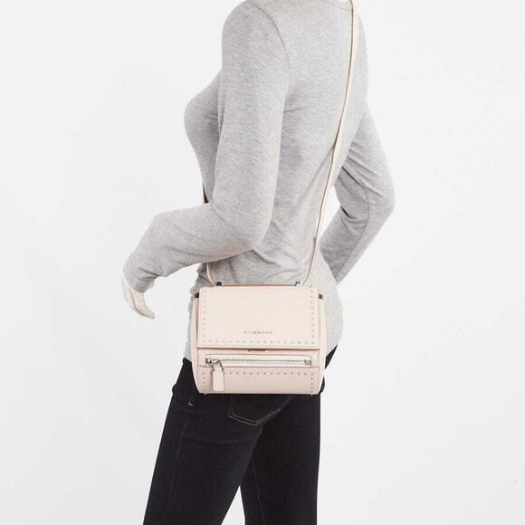 Givenchy Pink Leather Studded Pandora Box Mini Crossbody Bag - Picture 1 of 11